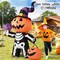 GOOSH 6 FT Halloween Inflatable Pumpkin Skull Body Blow Up Yard Pumpkin with Built-in LEDs